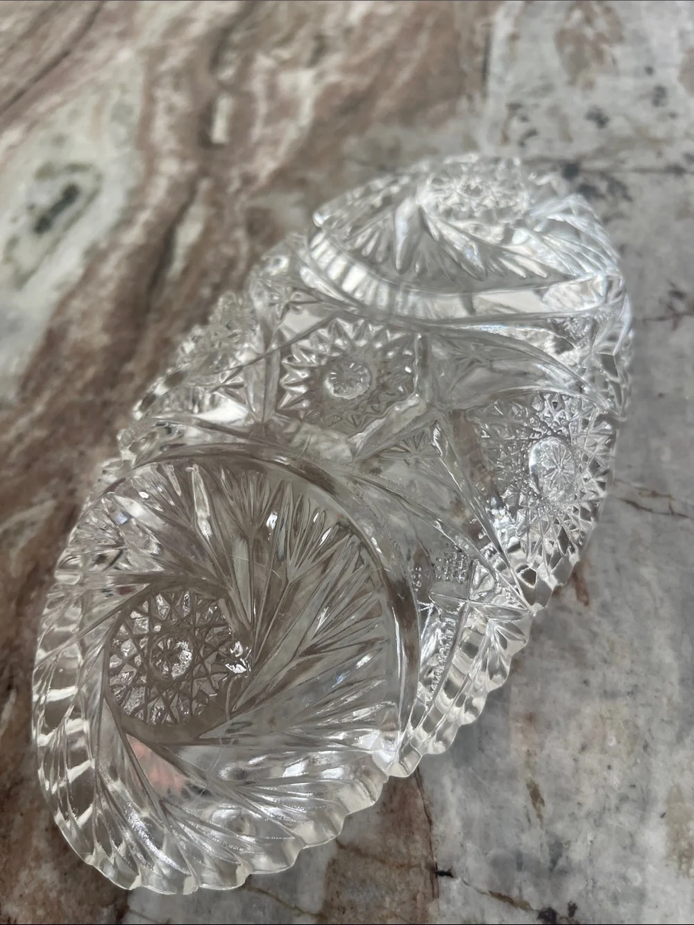 Clear Cut Glass Decorative Serving Tray - Home Accents